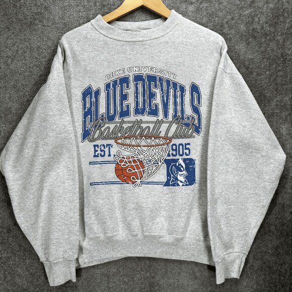Vintage NCAA Duke Blue Devils Men's Basketball Sweatshirt, Duke University Shirt - Picture 1 of 2
